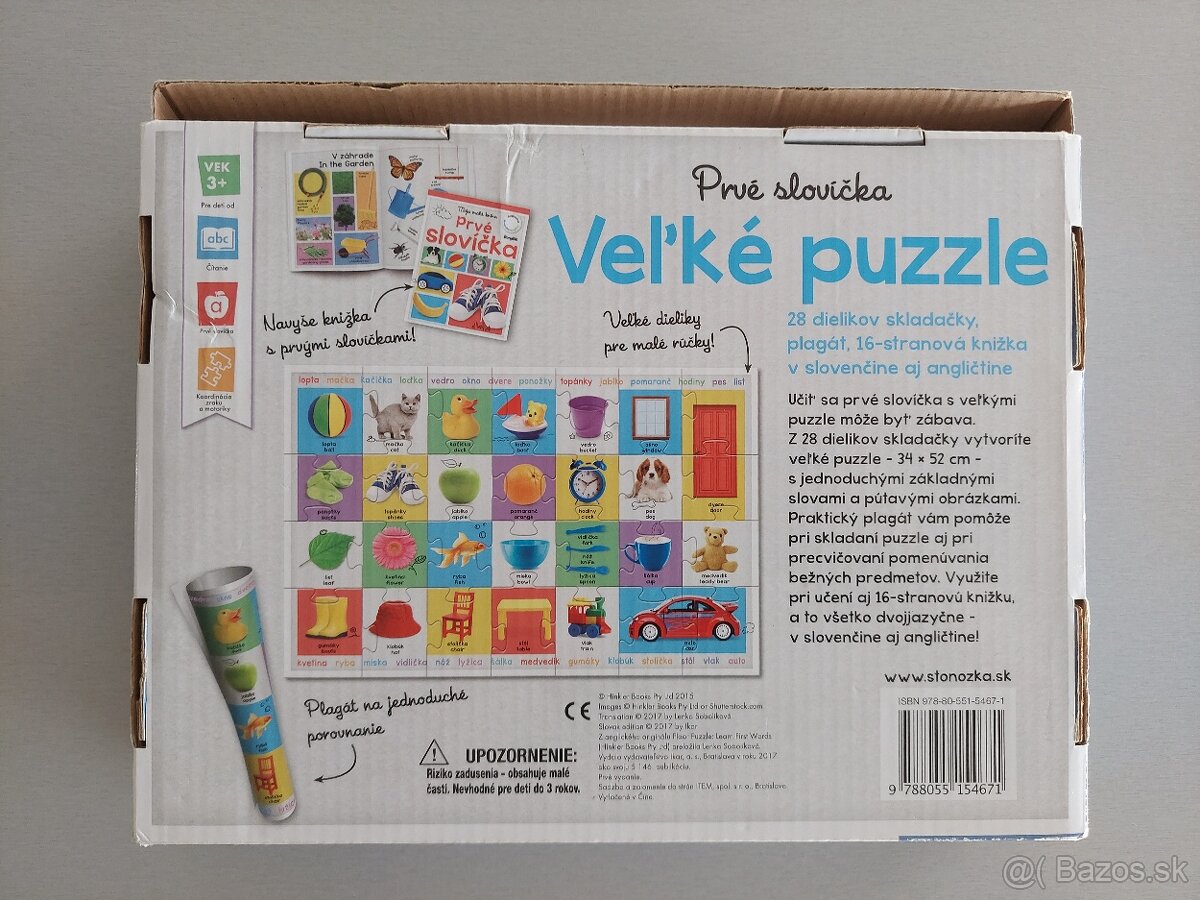 puzzle so slovíčkami a obrázkami - 2
