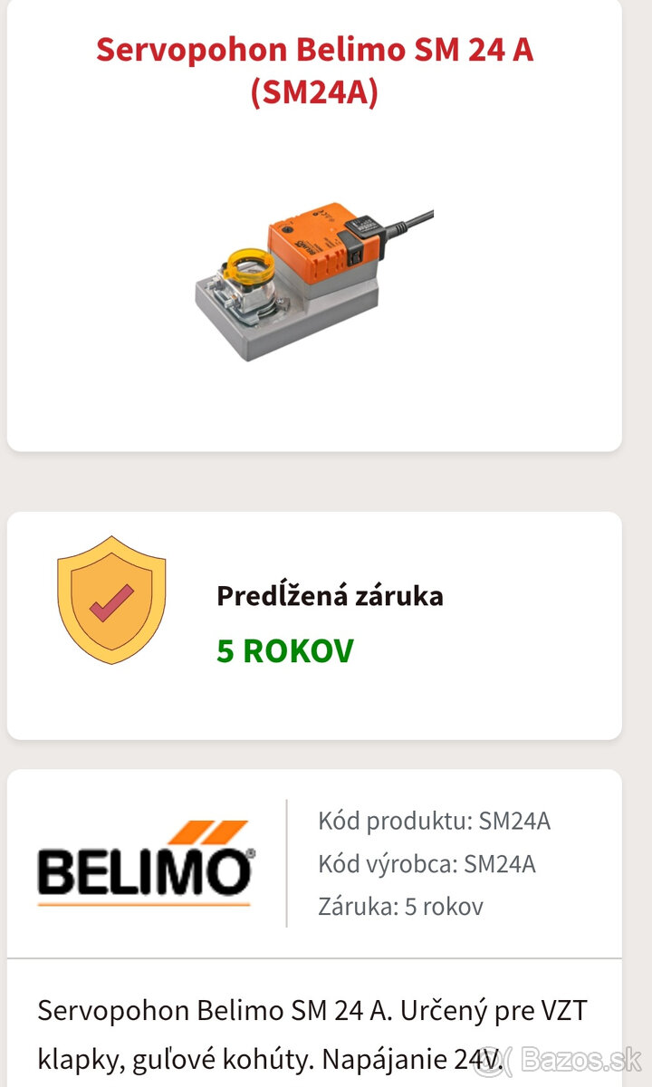 BELIMO servopohon SM 24 A - 2