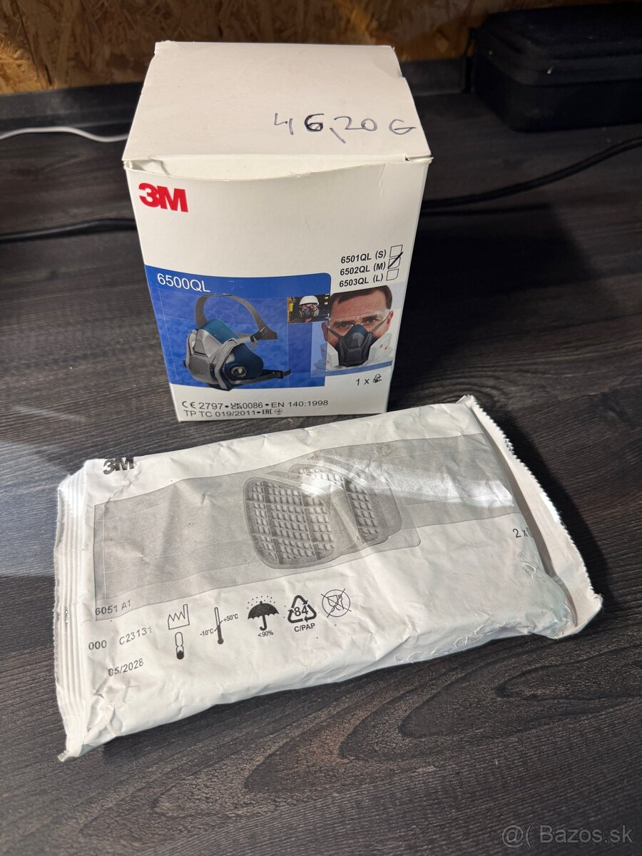 3M Maska 6500QL - veľkosť M + 2x filter - 2