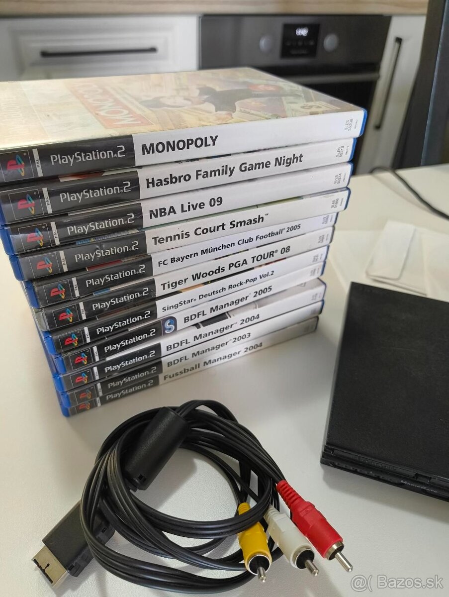 Playstation 2 prislušenstvo + 14 hier. - 2