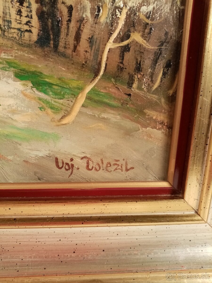 profesor Vojtech Doležil - olejomaľba (obraz) + kniha - 2