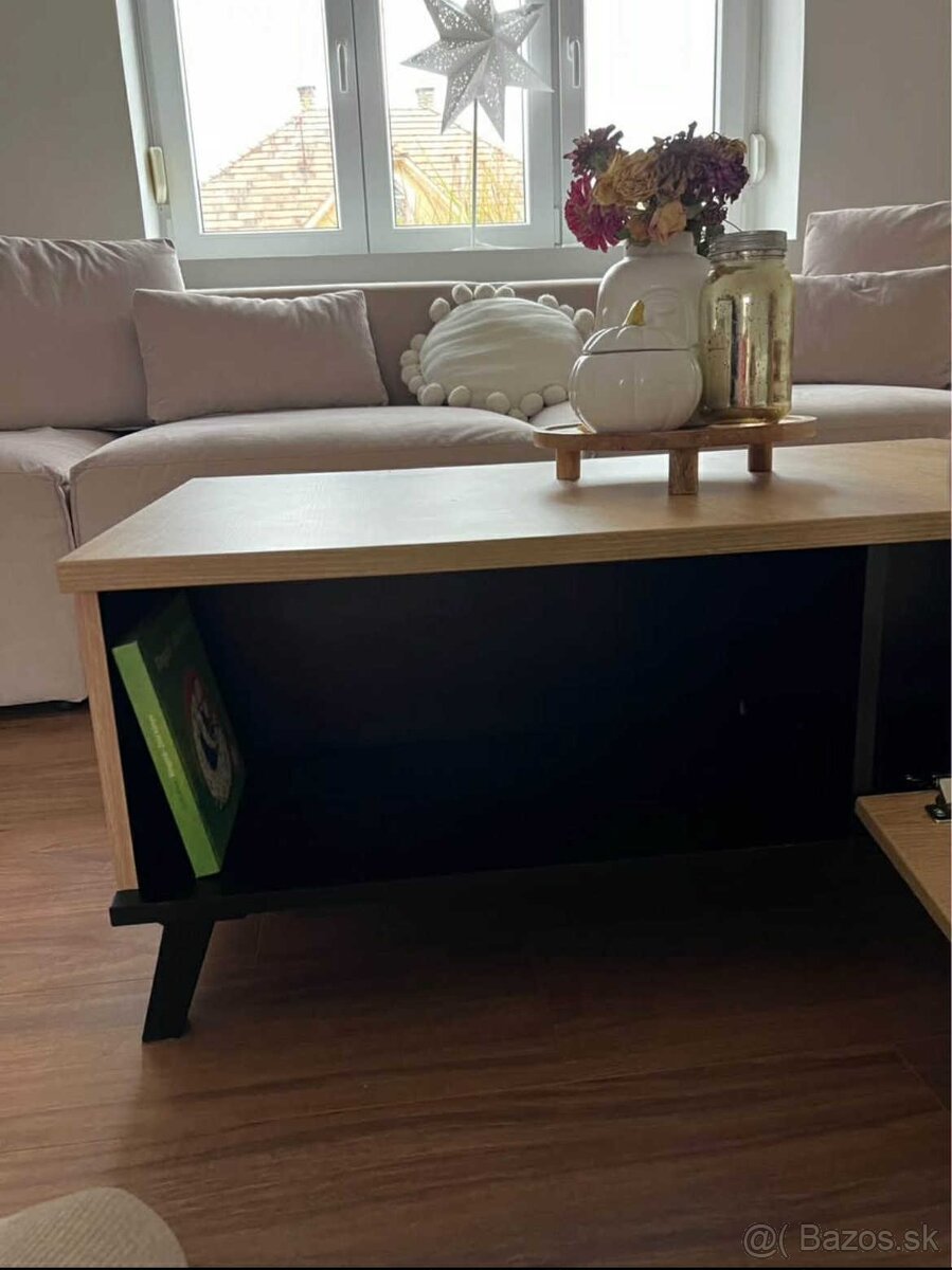 Konferenčný stolík 8 John ldub efkas/čierna. - 2