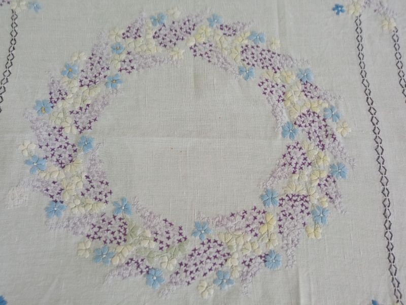 Starožitná vyšívaná dečka - 2