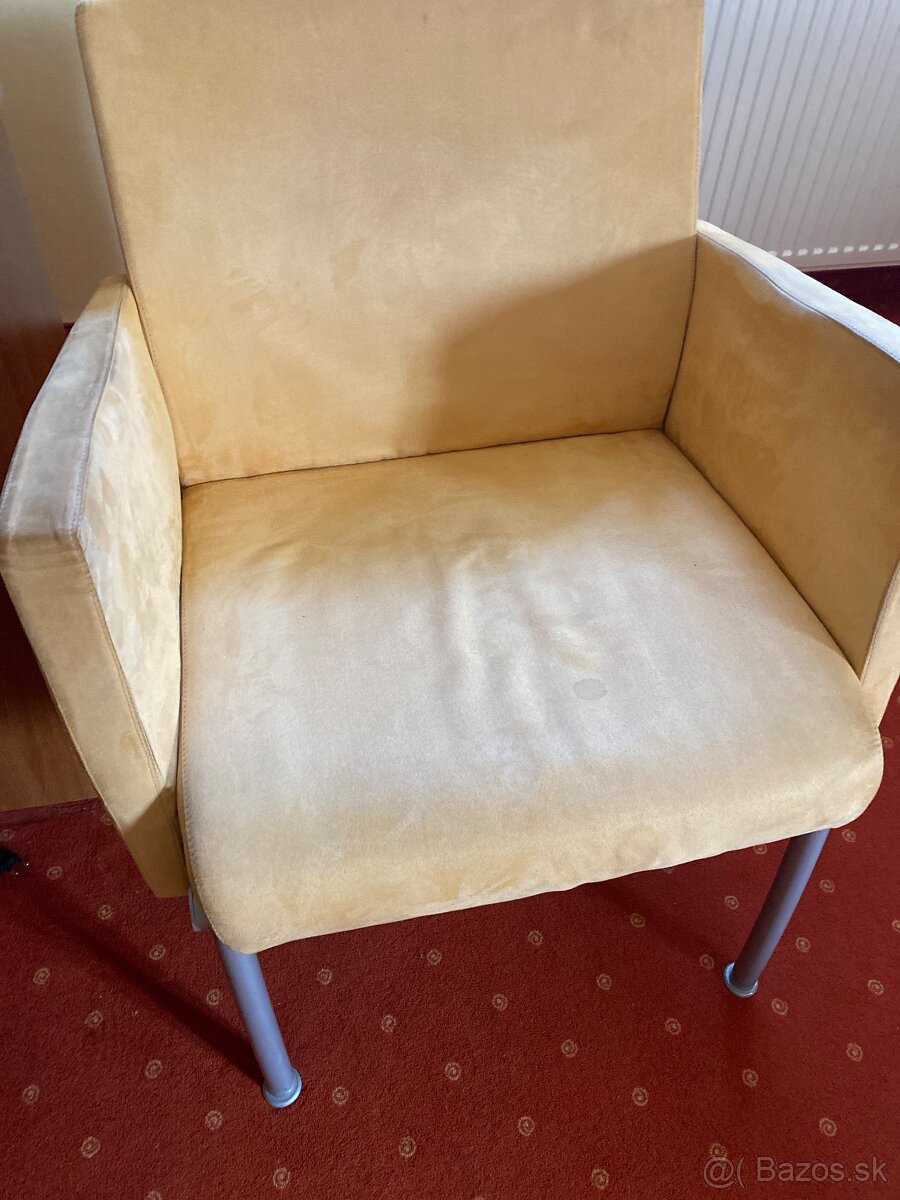 výpredaj pevných kresiel - kvalitná látka teflon - 2