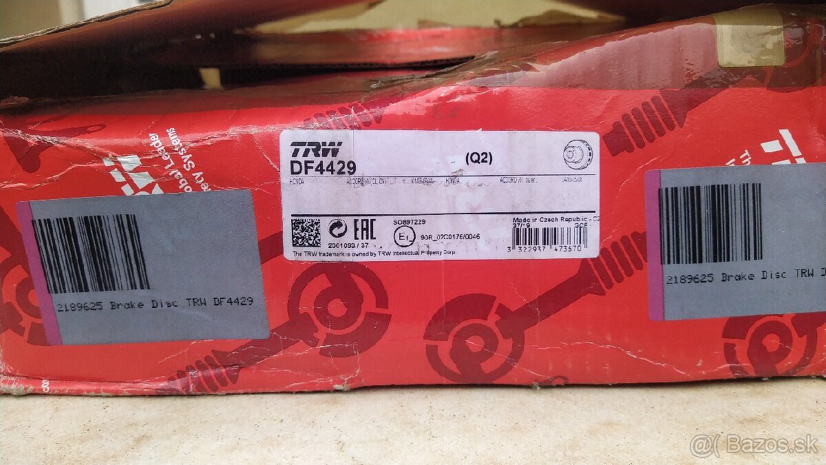 nové predné brzdové kotúče Honda Accord - 2