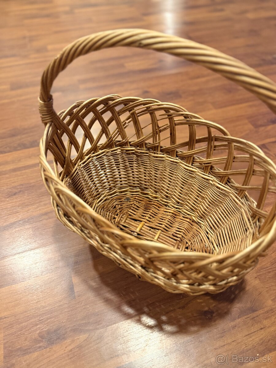 Veľký prútený košík pevný - 2