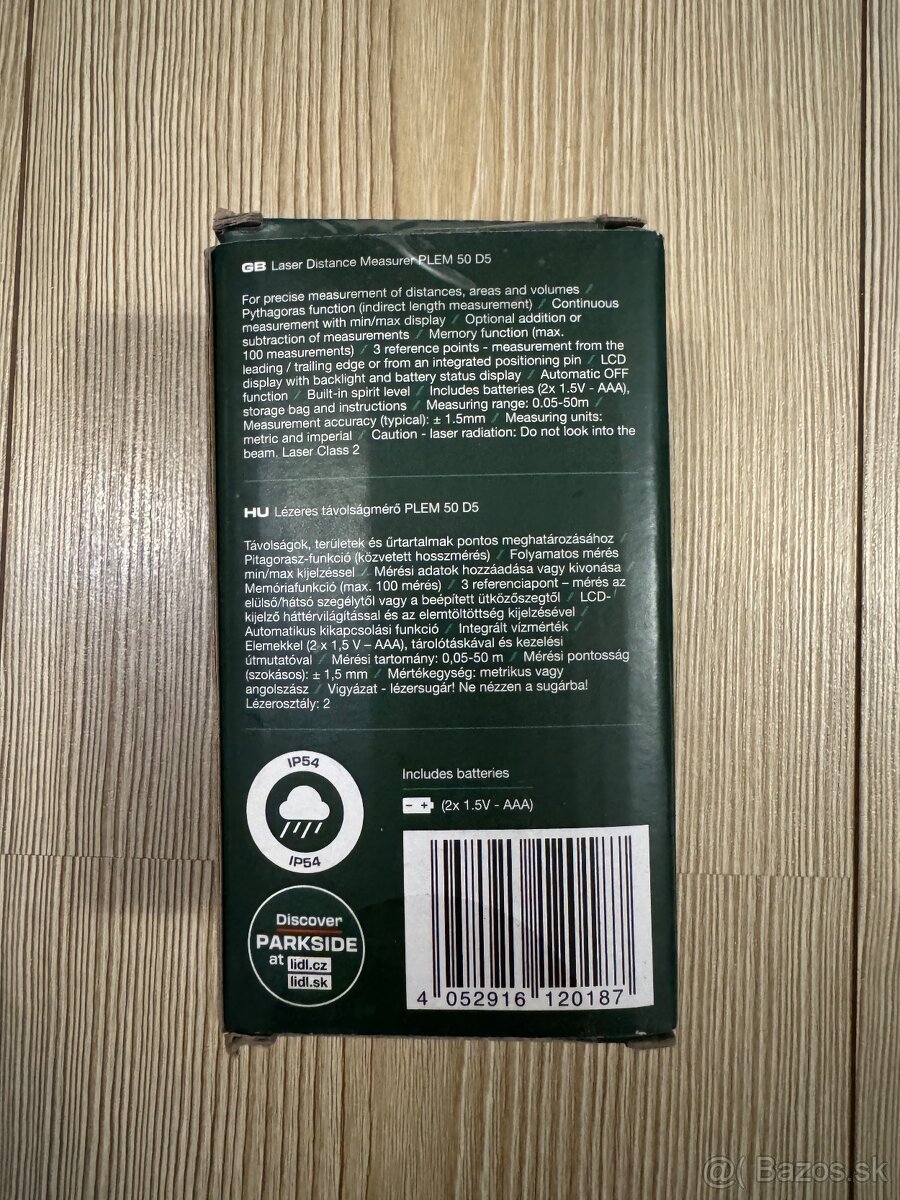 Predám PARKSIDE laserový merač vzdialenosti - 2