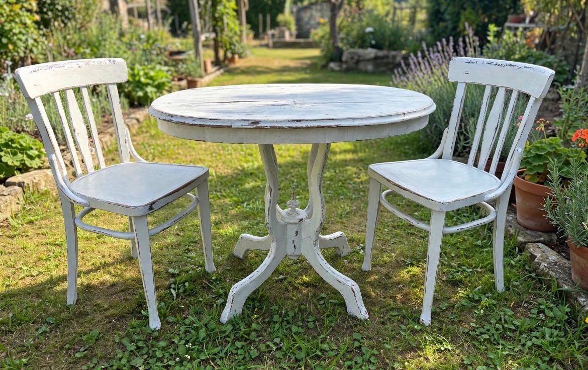 Predam vintage Set stol plus dve stolicky - 2