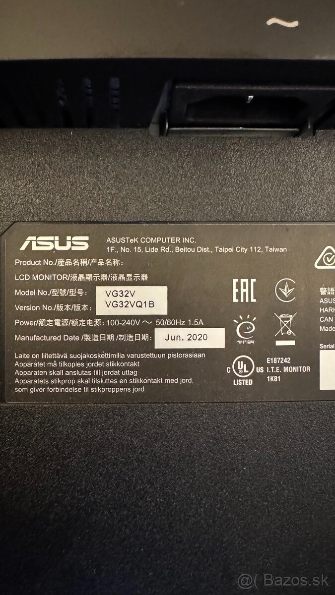 Herný monitor ASUS TUF Gaming 31,5" 165hz 16:9 VG32VQ1B - 2