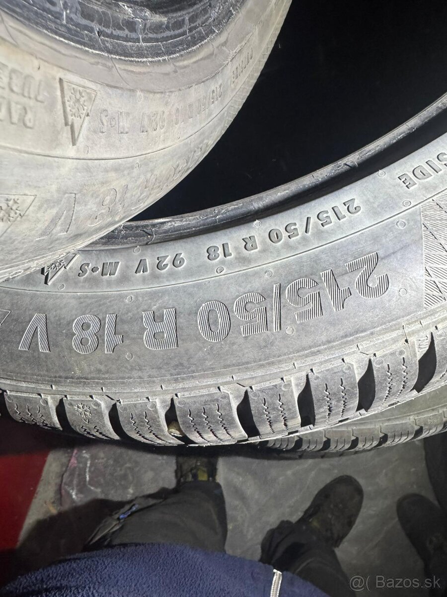 Predám zimné pneumatiky continental 215/50r18 - 2