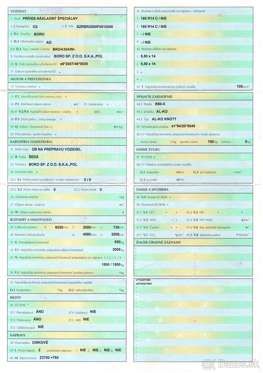 Autoprepravnik odťahovka 3 tony celkova - 2