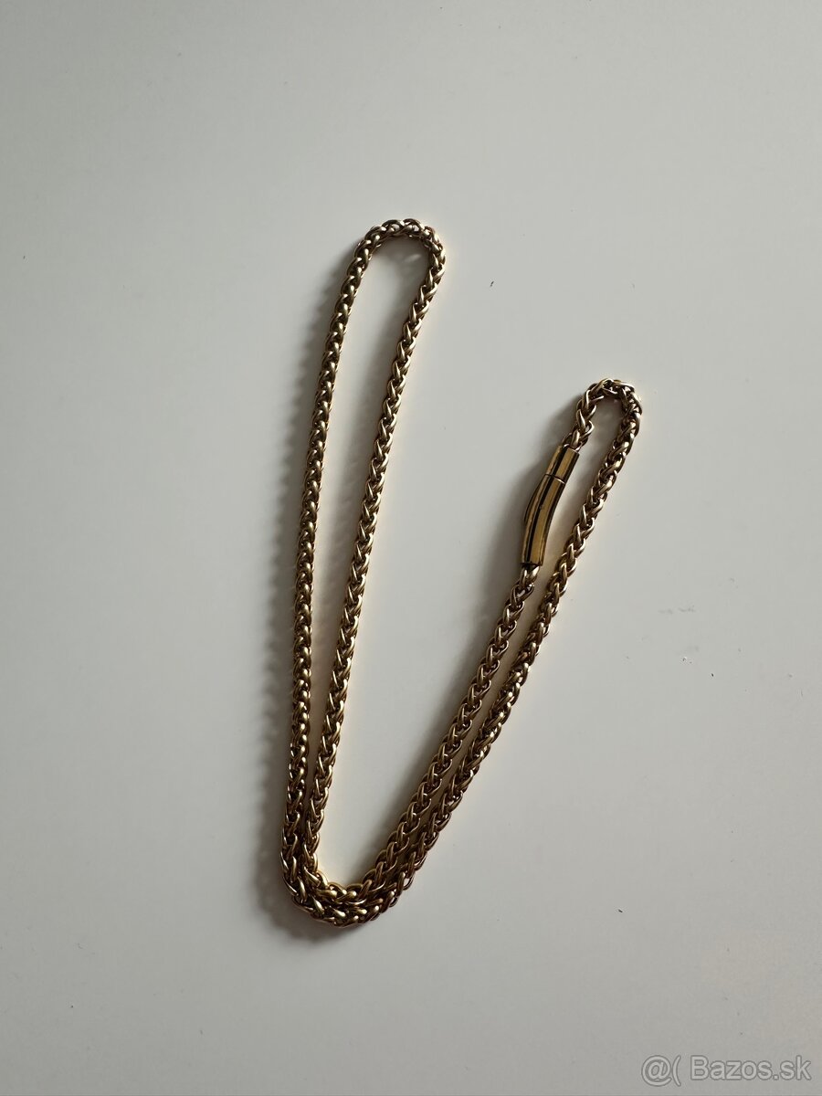 Ocelovy nahrdelnik zlaty - 2