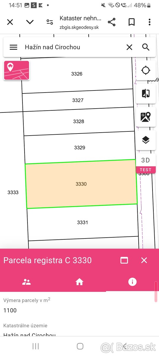 Predám pozemok v Hažíne nad Cirochou - 2