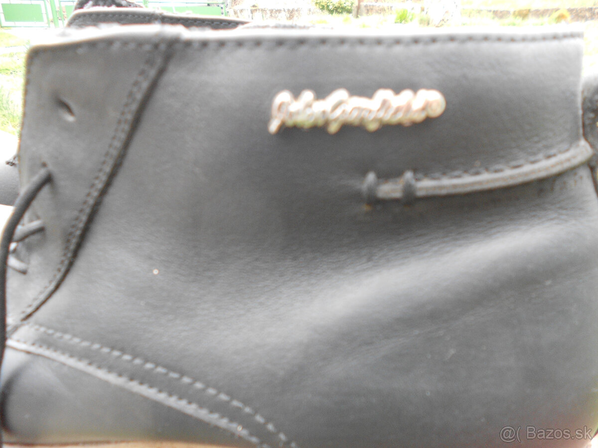 Predám kožené topánky zn.John Garfield,hnedé topánky,botasky - 2