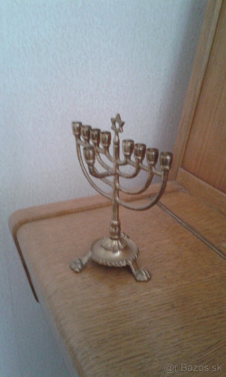 9 ramenný kovový svietnik - 2
