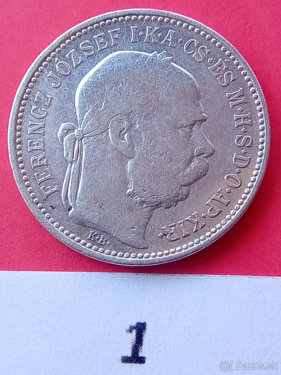 1 Koruna strieborná Uhorská - 2