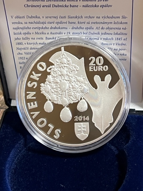 Predaj SR 20 EUR Dubnické bane proof 2014 - 2