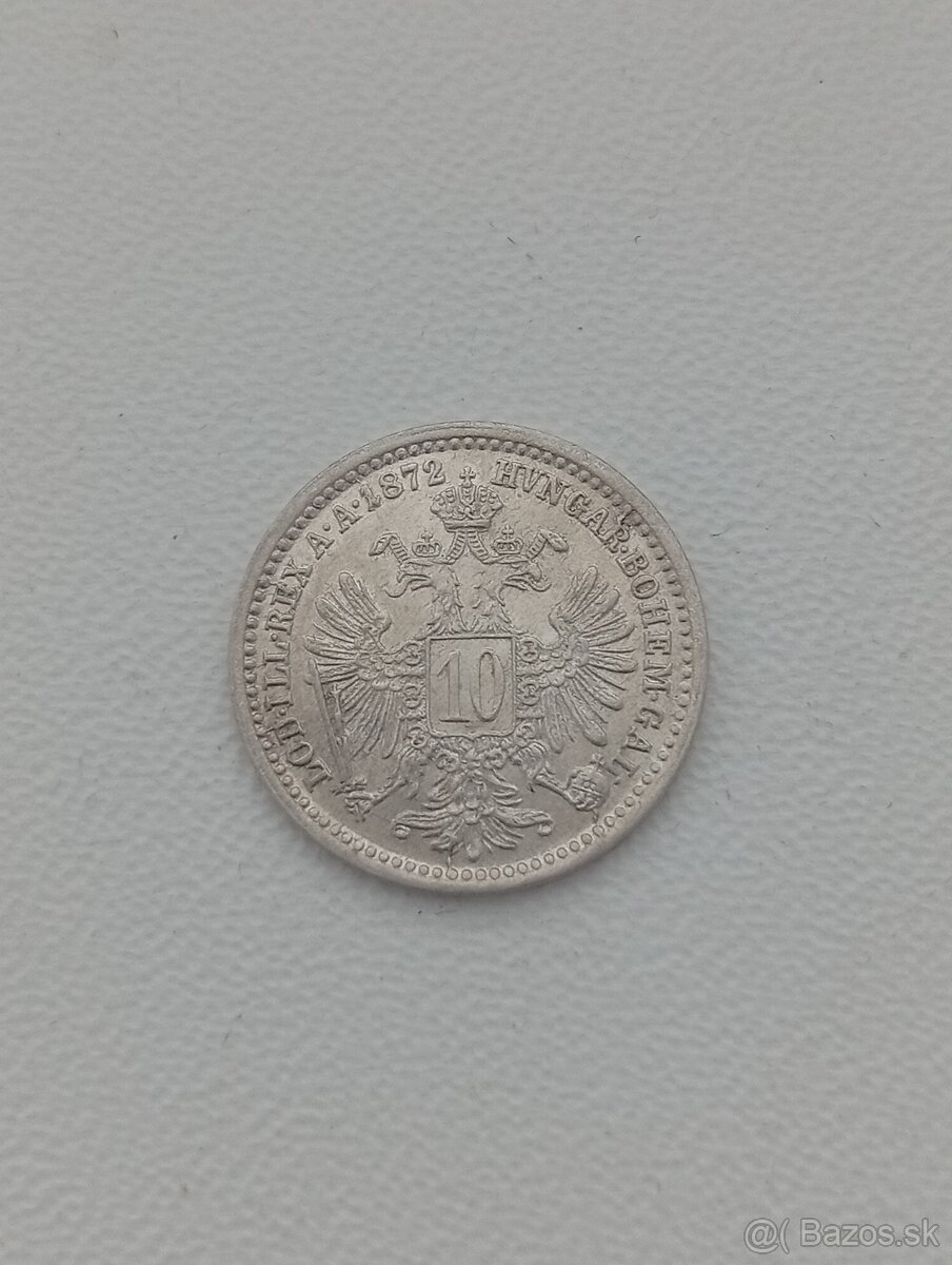 Mince 10 grajciar 1872 F.J. - 2