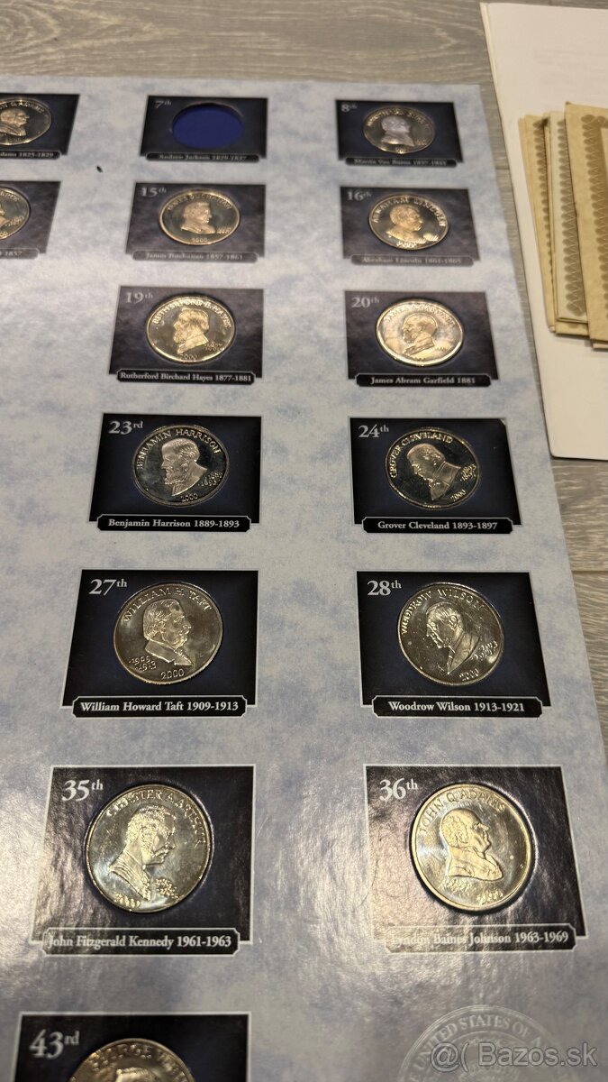 Zbierka minci americkych prezidentov - 2