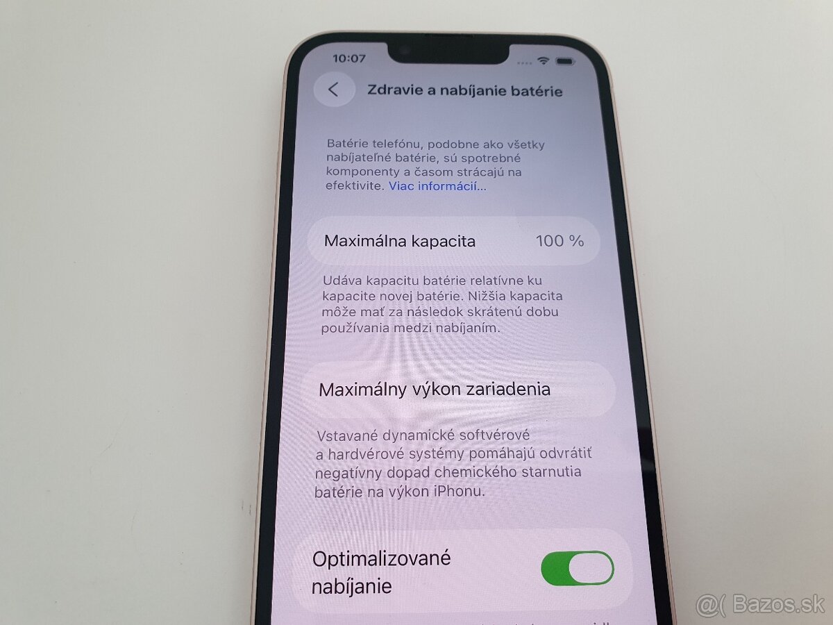iPhone 13 256GB 100% kapacita batérie RUŽOVÝ - 2