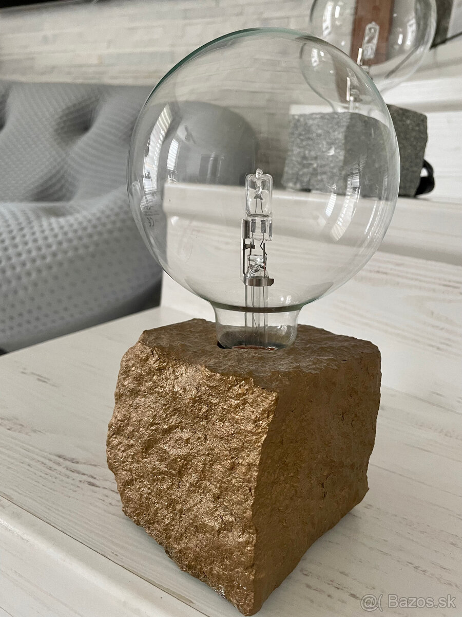 Dizajnové dekor lampy s kameňom - 2