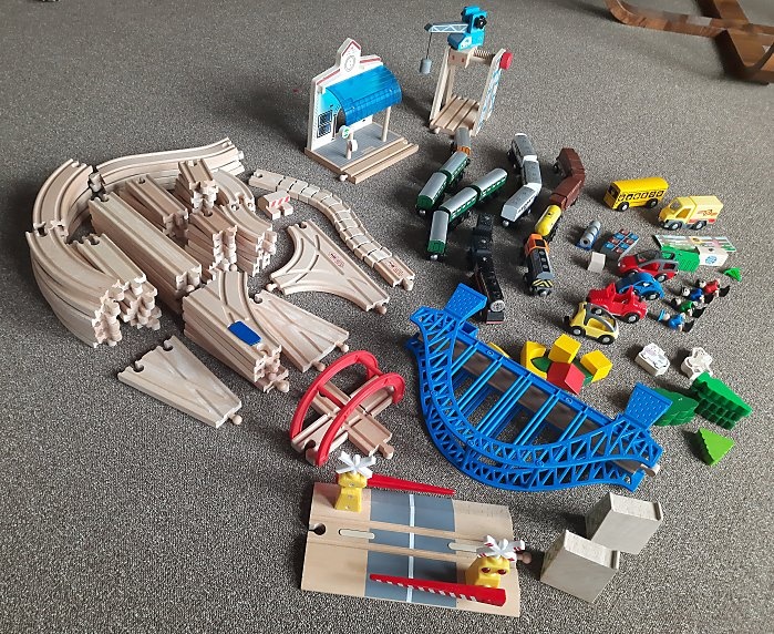 dreveny vlacik, drevena zeleznica, detska zeleznicka - 2