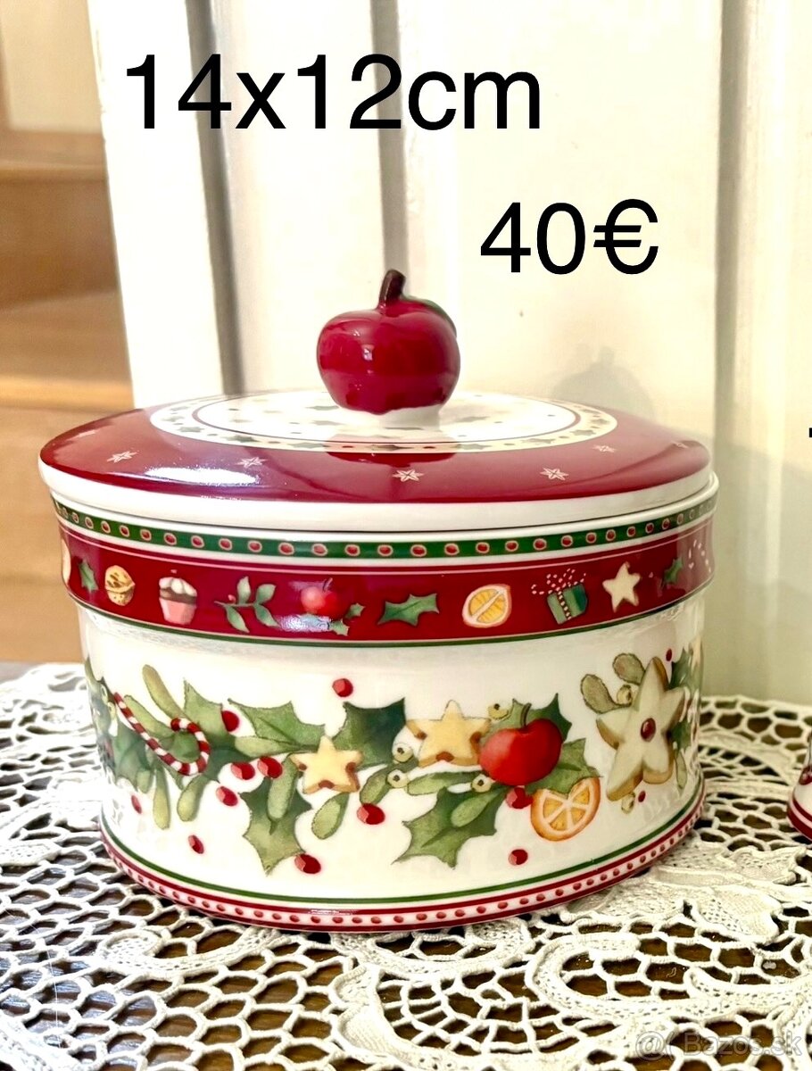 VILLEROY & BOCH VIANOČNÁ BONBONIÉRA S JABĹČKOM - 2