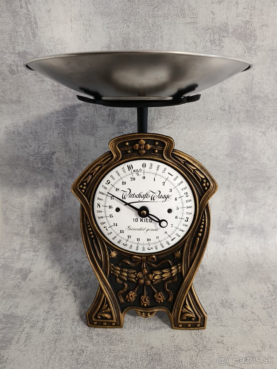 Velmi pěkné jednomiskové litinové 10kg váhy Deutsches r.1905 - 2