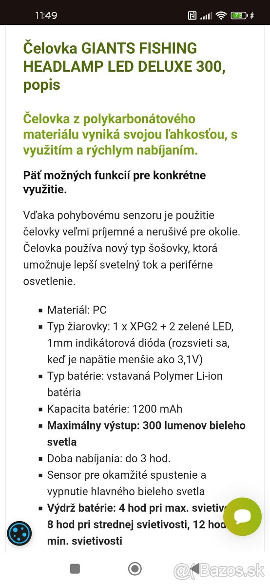 Čelovka Giant Fishing - 2