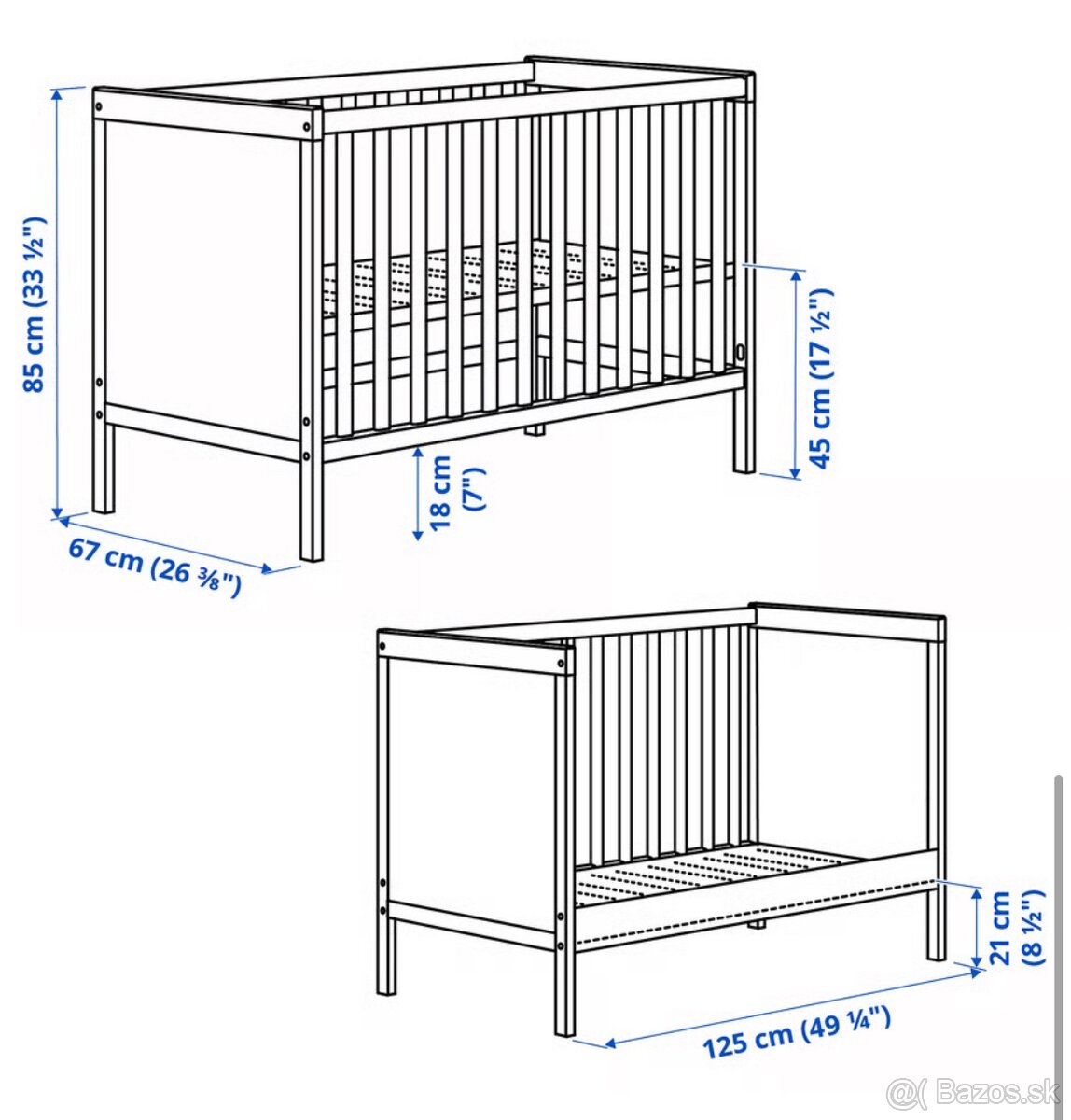 Detská postielka ikea sundvik - 2