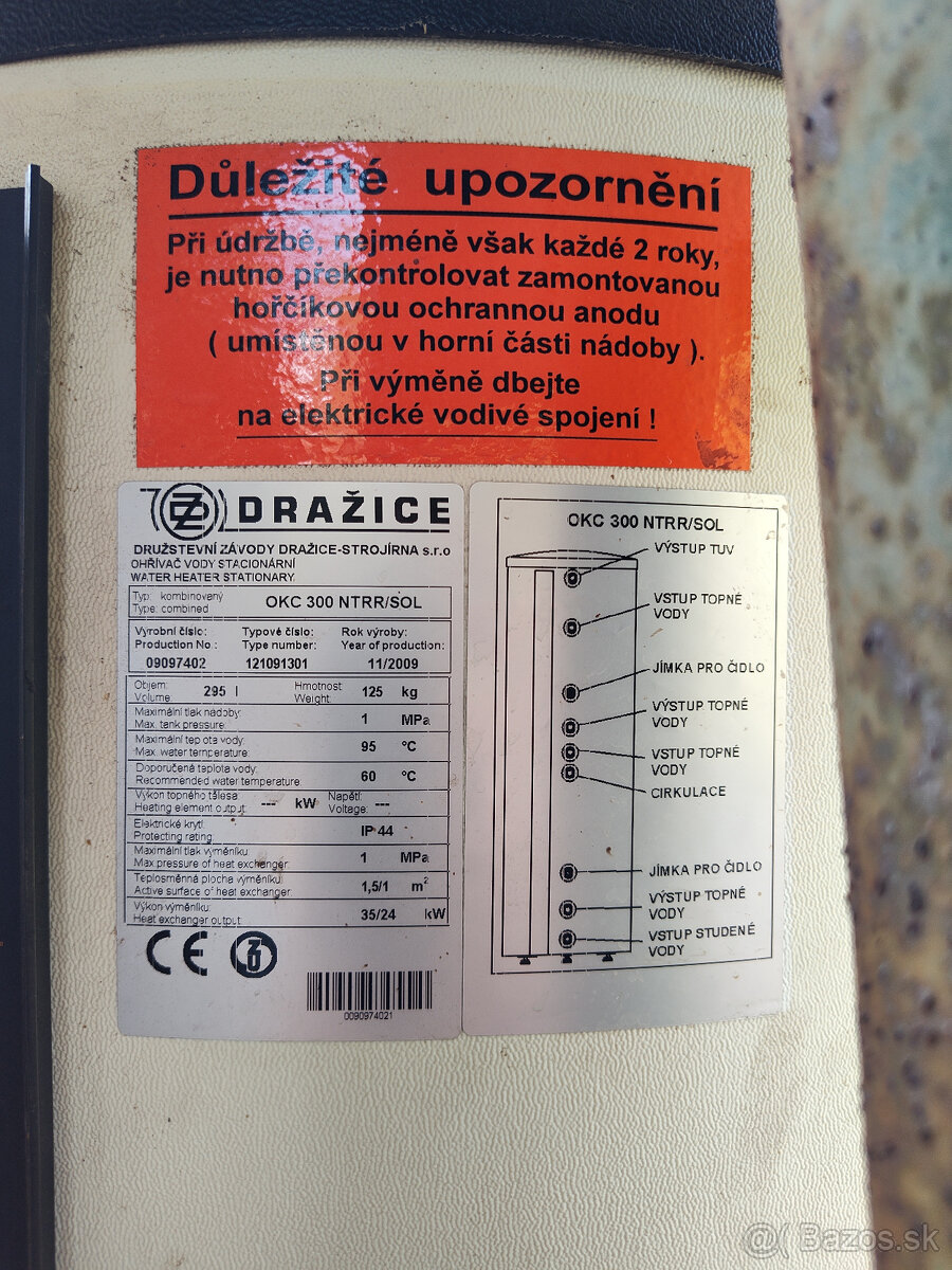 Bojler 300L solar Drazice - 2
