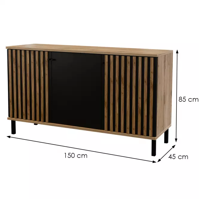 Komoda 3D Wotan/Čierna - 2