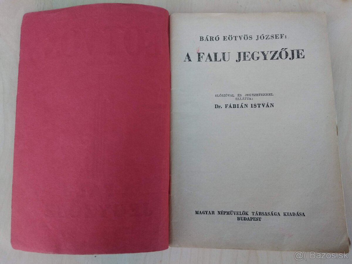 A falu jegyzője / Eötvös József - 2