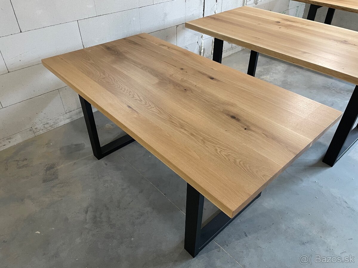 Masívny dubový stôl - Jedálenský - 2