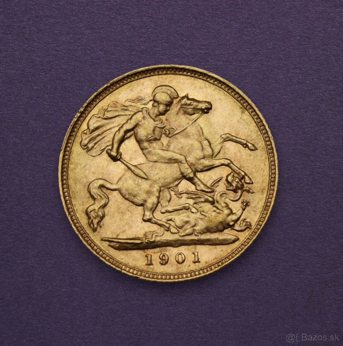 Zlatý 1/2 Sovereign / Pol Libra 1901 - Victoria so Závojom - 2