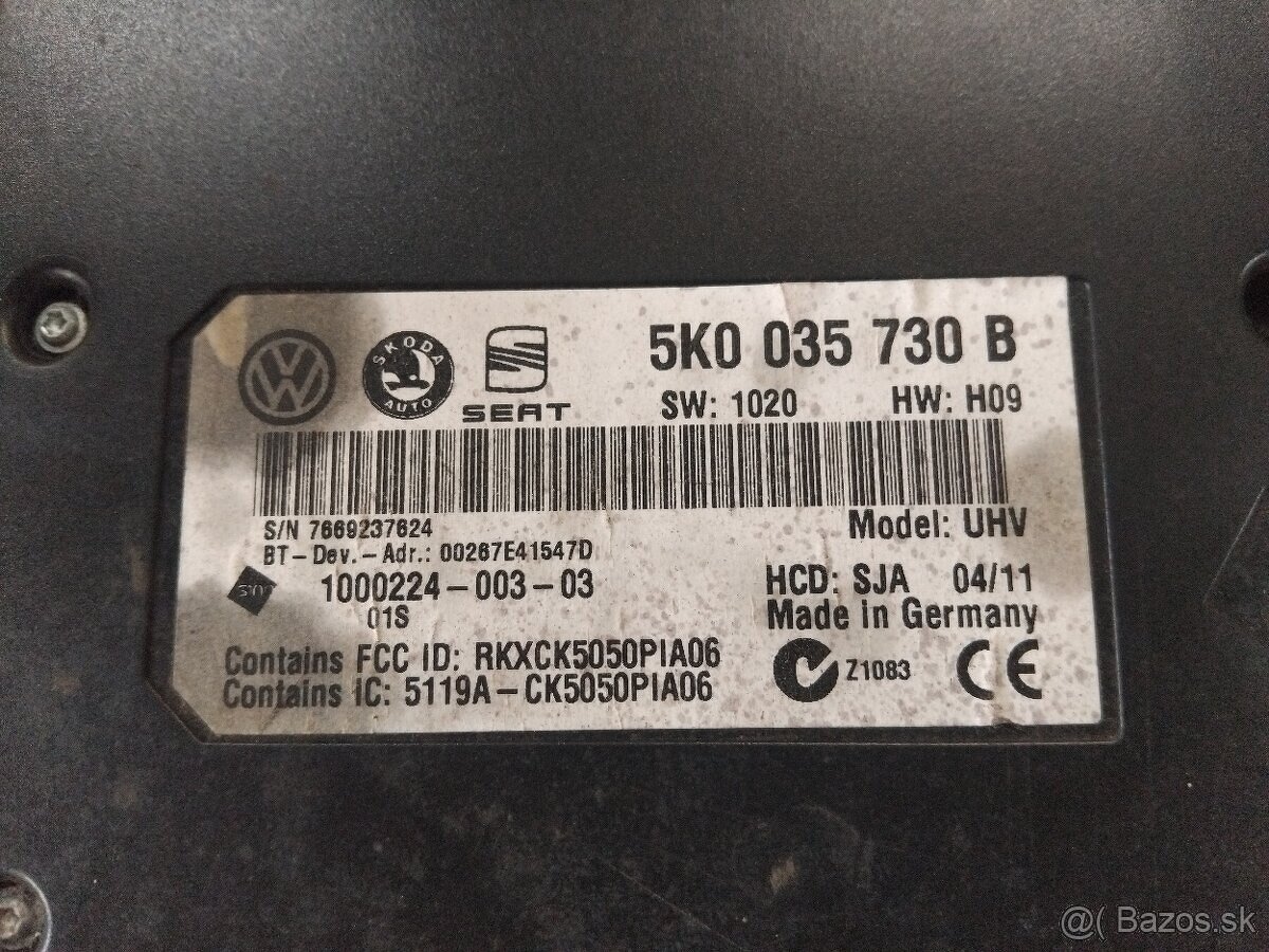 bluetooth modul 5K0035730B - 2