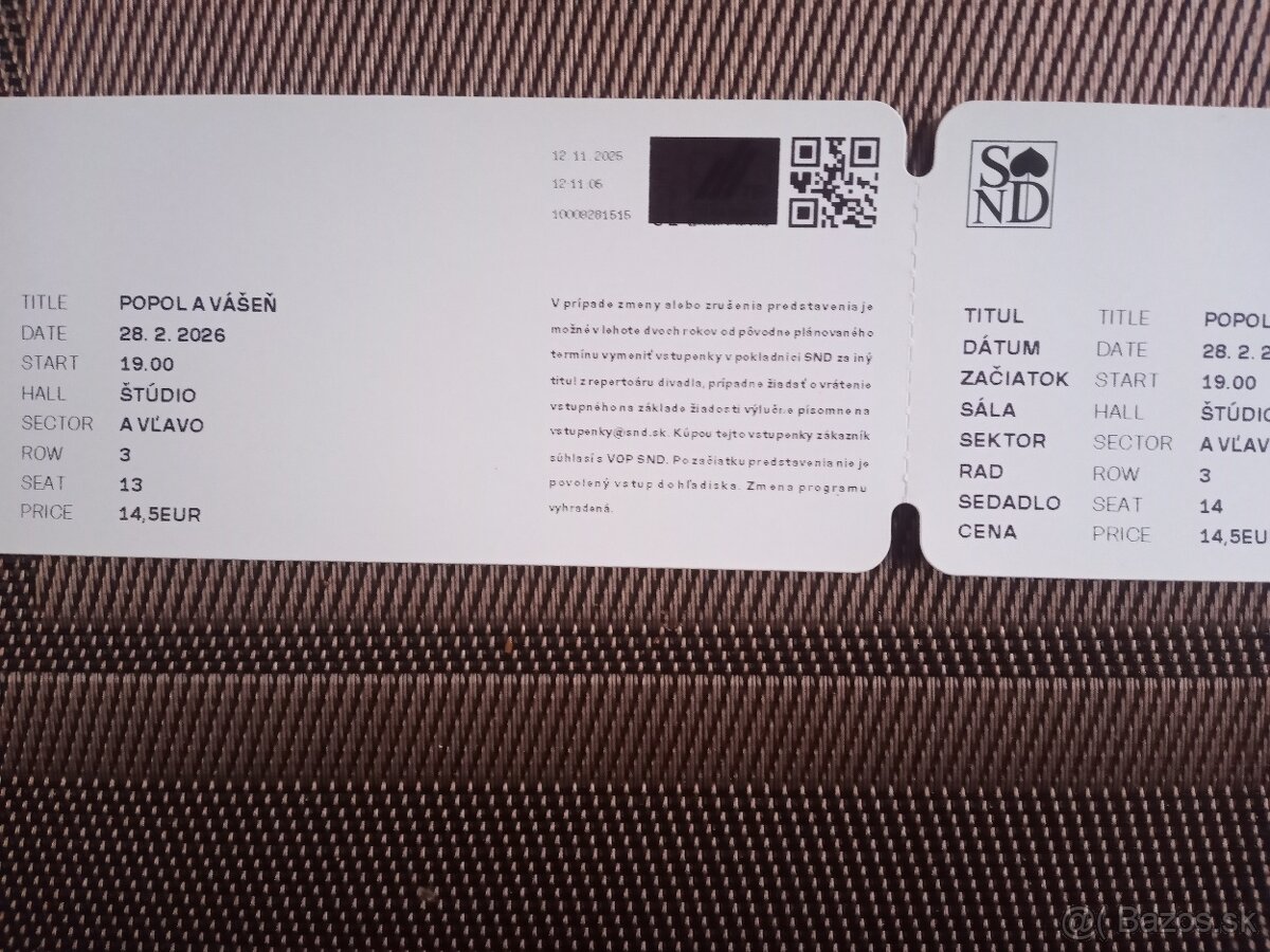 Vstupenky - 2