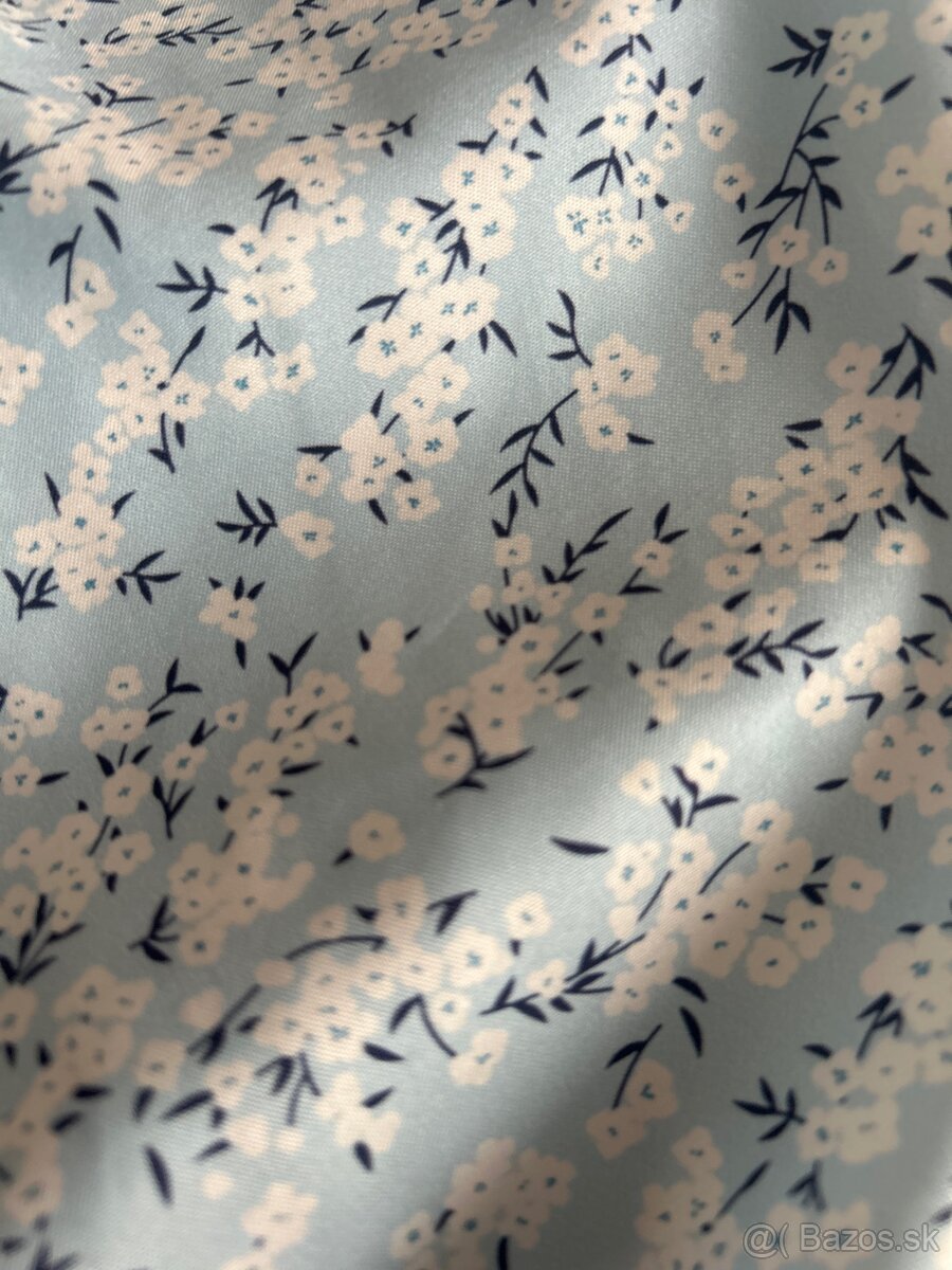 Krásne letné bleducko-modré saty vel. 150 - 2