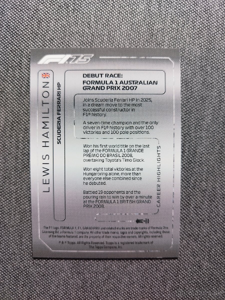 Karta Match Attack Lewis Hamilton DIAMOND PULL - 2