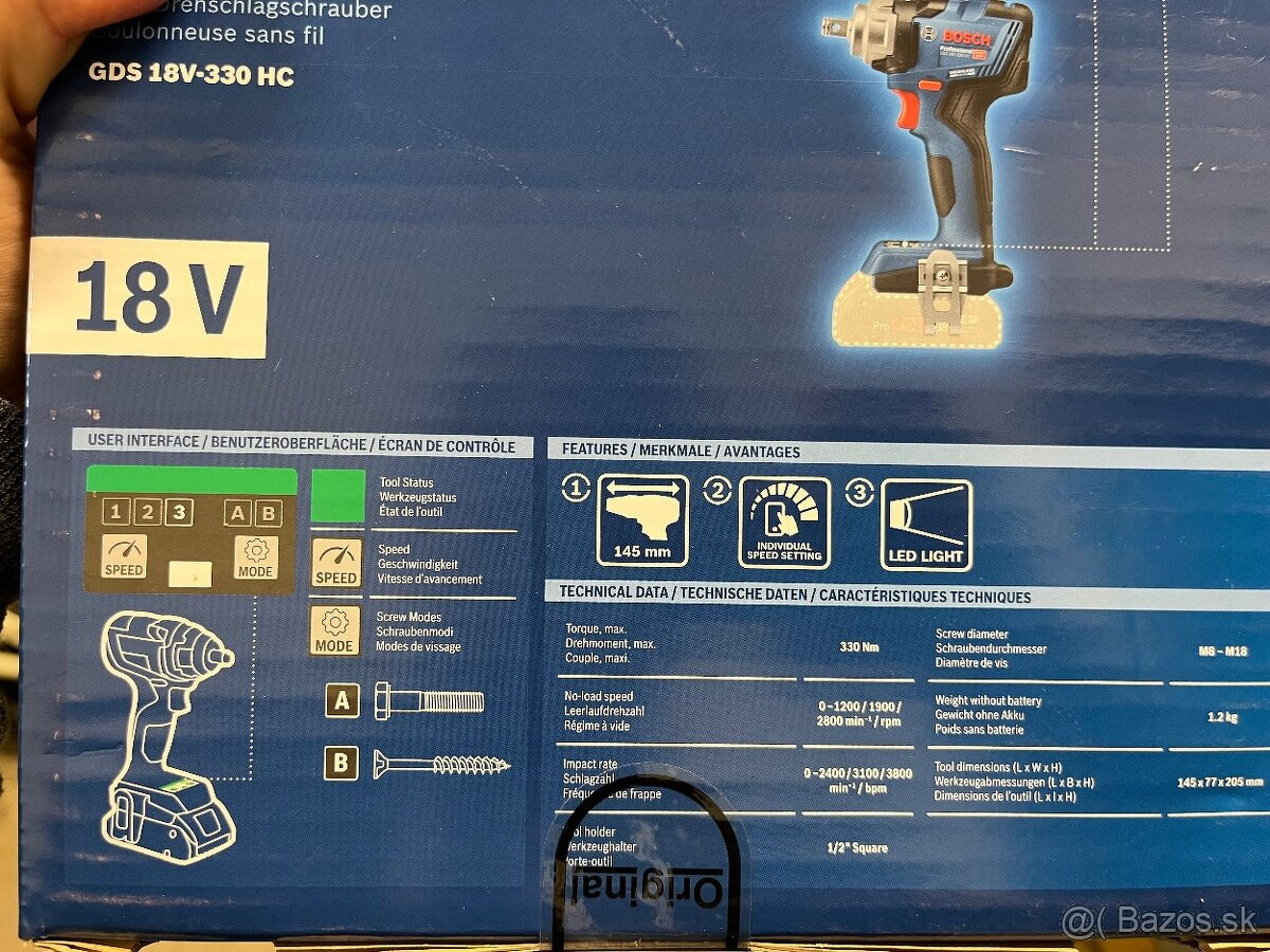 NOVÝ Rázový uťahovák BOSCH Professional + nabíjačka - 2