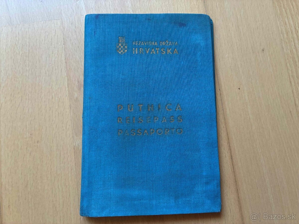 Chorvátsky veľvyslanecký pas z vojny - 2