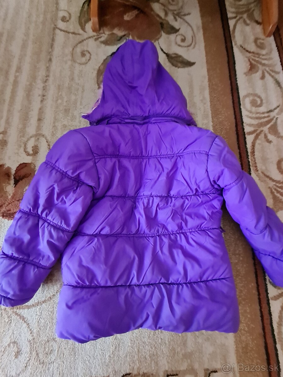 Fialová dievčenská zimná bunda - 2