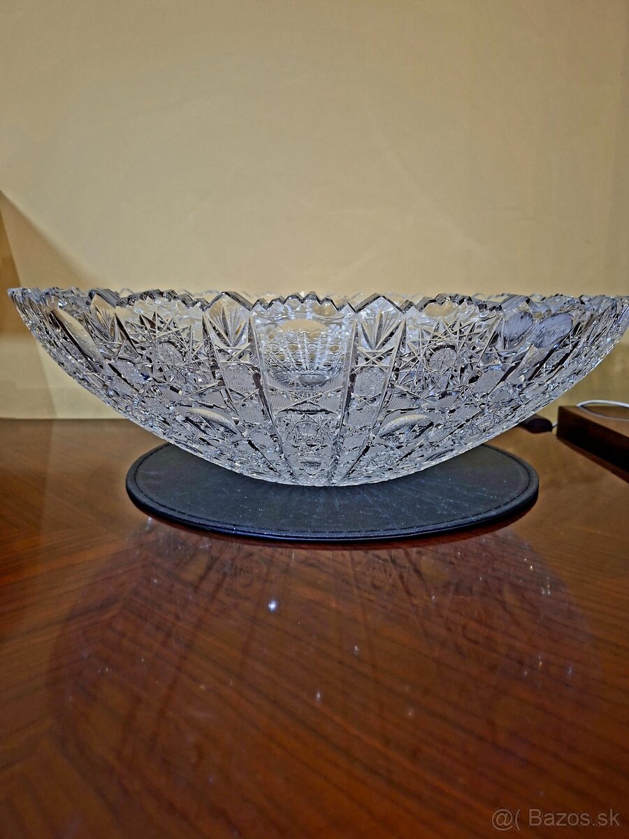 Krištáľová brúsená misa Bohemia Crystal 45,5cm - 2