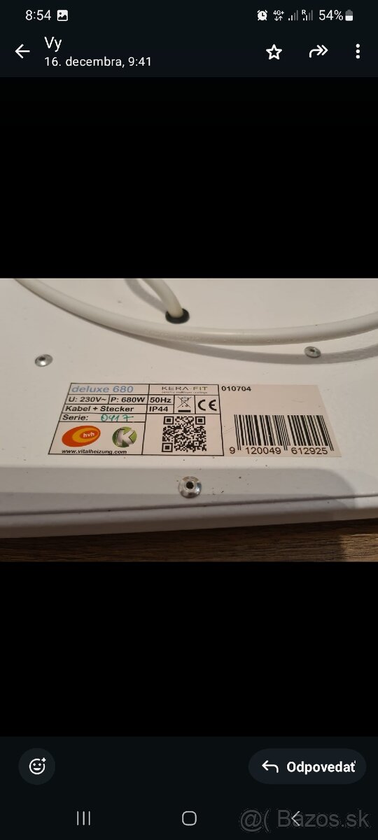Infrapanel KERAFIT Deluxe 680w - 2