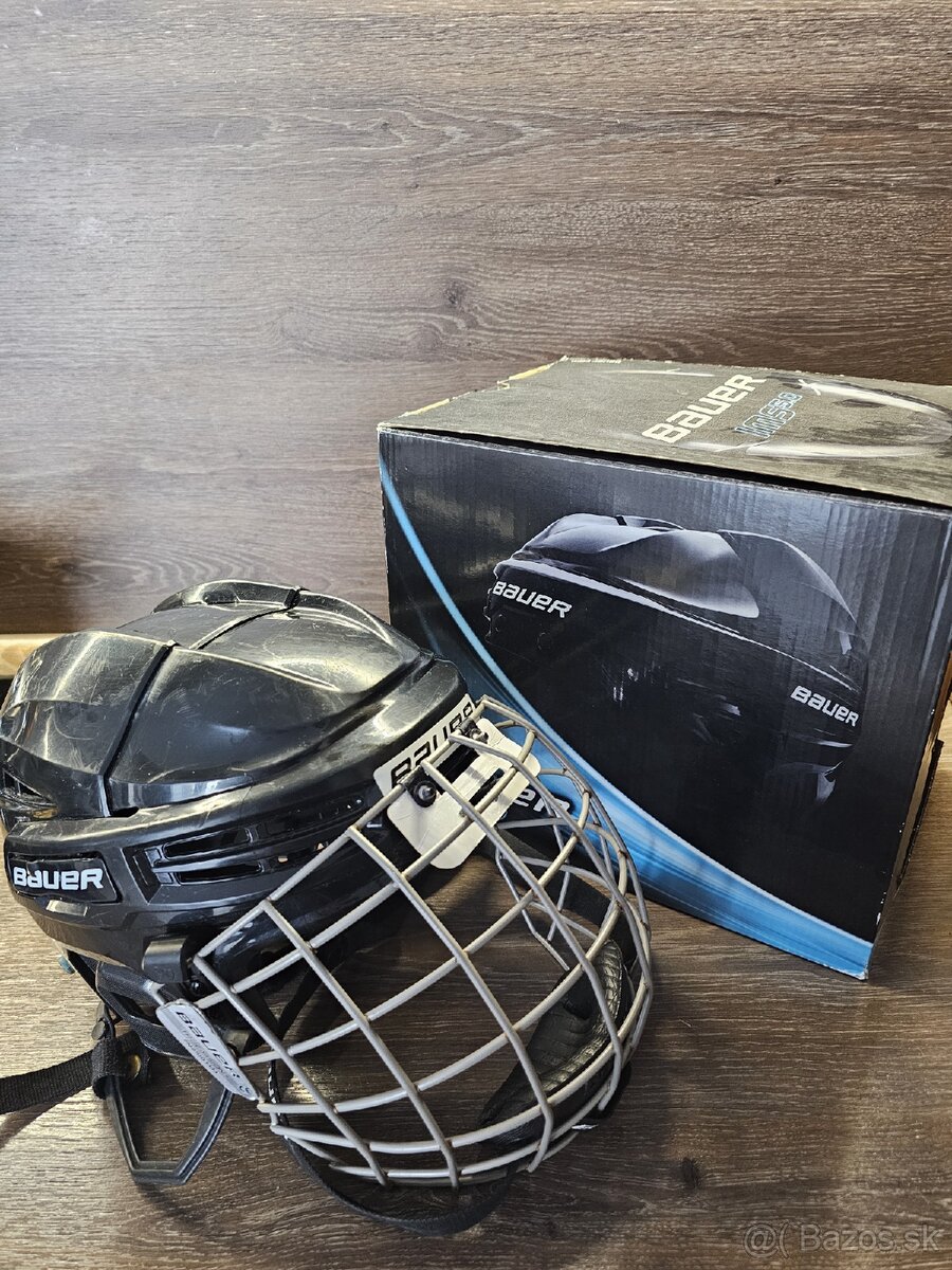 Hokejová helma BAUER, IMS 5.0, čierna, veľkosť M (s mriežkou - 2