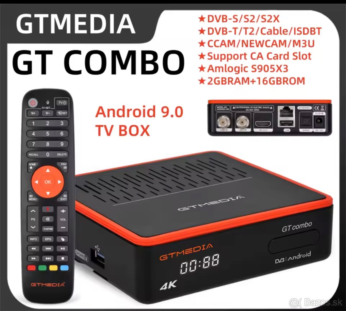 GTMedia GT Combo Tuner Android 9.0 2,4G/5G WiFi - 2