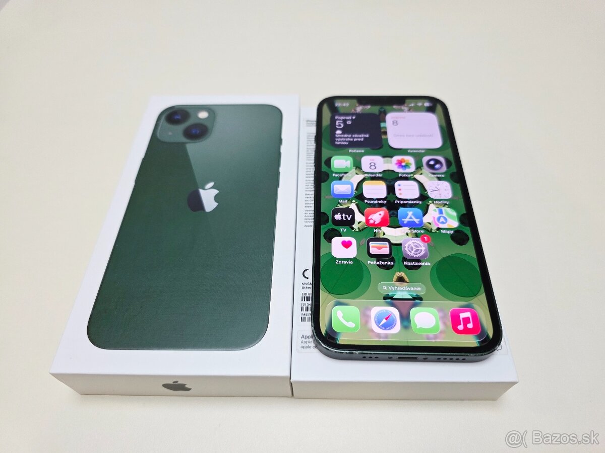 APPLE IPHONE 13 128GB ZELENÝ ,ZDRAVIE BATERKY 100% - 2