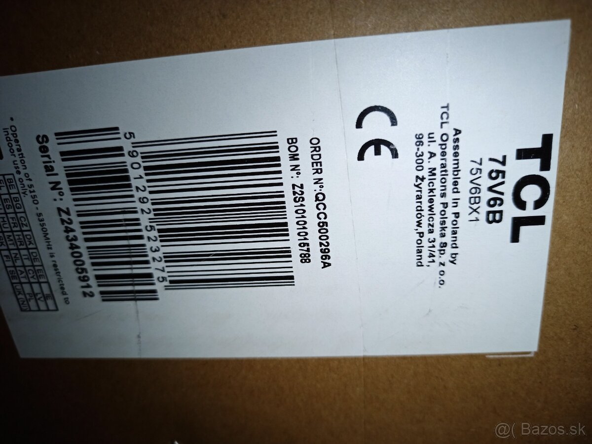 Predam novy zabaleny LCD TV TCL.190 cm.uhlopr - 2