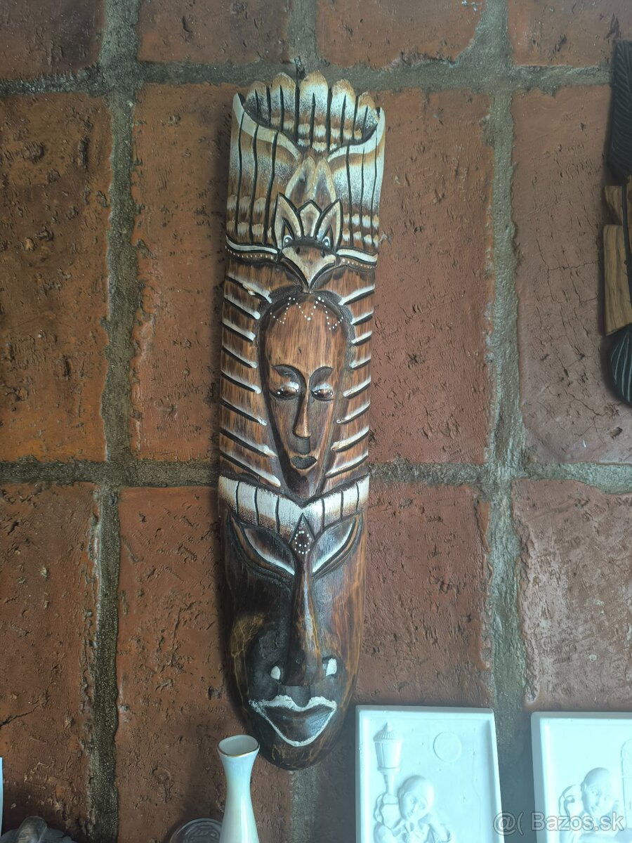 Drevene Africke masky. - 2