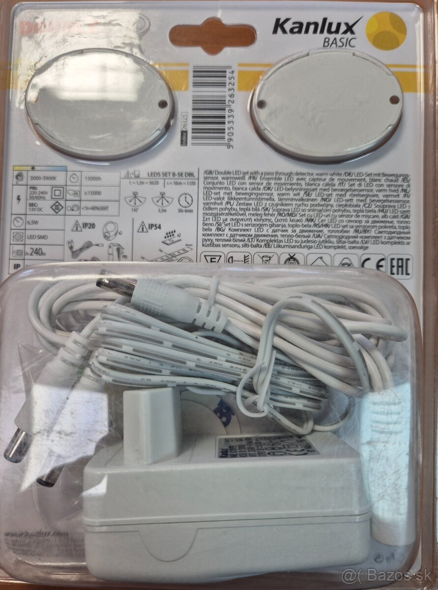 LED pás so spínačom snímačom pohybu 2x + 2x - 2